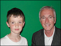 Felix, 7, with C-3P0 actor Anthony Daniels 