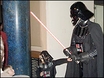 Darth Vader with fans